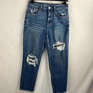 American eagle straight mom jean size 8